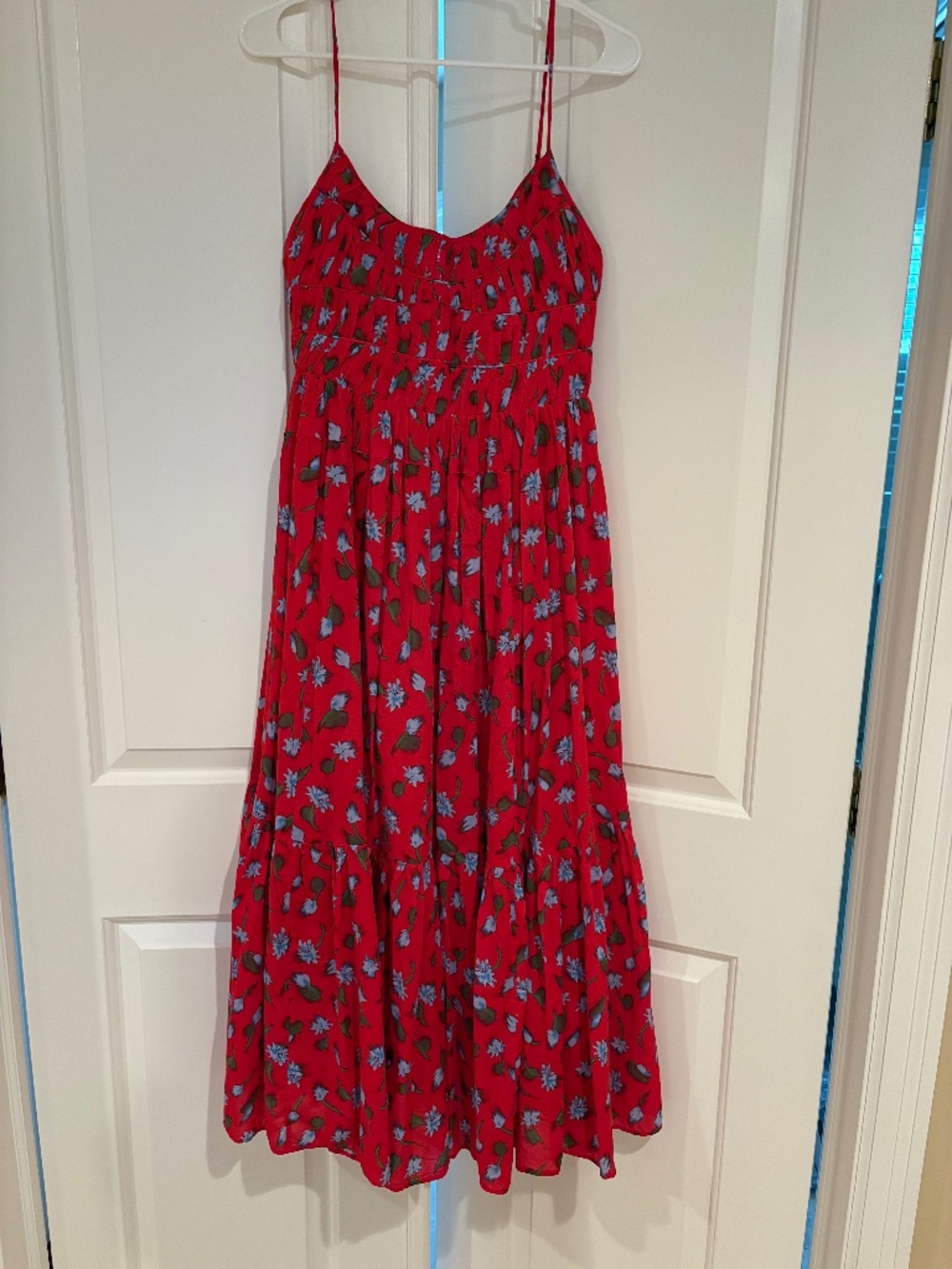 J. Crew Tiered Dress in Brushed Daisy Print
